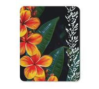 Mouse Pad Rubber Base Mousepad Gaming Mouse Pad Eye-catching Hawaiian Flowers Printed Mouse Mat for Office and Home