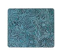 Mouse Pad Rustic Cowboy Cowgirl Western Cyan Flower Desktop Mouse Pad Comfortable Mice Mat Waterproof For Home Work Office 25X30Cm