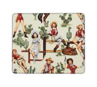 Mouse Pad Rustic Cowboy Western Country Cowgirl Horse Riding Desk Pad Soft Pc And Mac Gaming Accessories Comfortable For Laptop Computer Office 25X30Cm