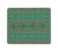 Mouse Pad Rustic Western Country Cowboy Teal Green Leather Mouse Pad Comfortable Mice Mat Improves Speed And Precision For Wireless Mouse Home Desk 25X30Cm
