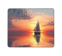 Mouse Pad Sailboat Small Mouse Mat 30 x 25cm with Non-Slip Rubber Base, Waterproof Mousepad, Gaming Mousemat for Women Kids Men Laptops Keyboard Tray Home Traveling Office Accessories D-242
