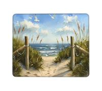 Mouse Pad Sandy Beach Small Mouse Mat 40 x 30cm with Non-Slip Rubber Base, Waterproof Mousepad, Gaming Mousemat for Women Kids Men Laptops Keyboard Tray Home Traveling Office Accessories D-780