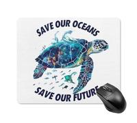 Mouse Pad, Save Our Oceans Earth Day Comfortable Gaming Mousepad Durable Mousepads For Gamer Typing Office 25X30Cm