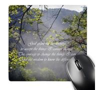 Mouse Pad Serenity Prayer In Scene Stitched Edges Gaming Mousepad Comfortable Mouse Mat For Computer Pc Work 25X30Cm