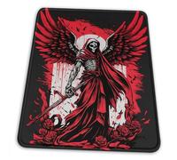 Mouse Pad Skull Angel God Grim Reaper Skeleton Red Premium Mouse Mat Professional Mousepad For Typing Work Gamer 25X30cm