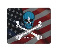 Mouse Pad Skull Skeleton Bone Somalia Flag Mousepad Soft Mouse Mats Non-Slip Desk Mat For Office Work Computers 25X30CM