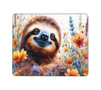 Mouse Pad Sloth Small Mouse Mat 27 x 22cm with Non-Slip Rubber Base, Waterproof Mousepad, Gaming Mousemat for Women Kids Men Laptops Keyboard Tray Home Traveling Office Accessories D-835