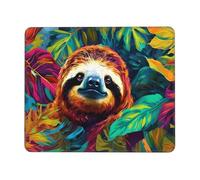 Mouse Pad Sloth Small Mouse Mat 30 x 25cm with Non-Slip Rubber Base, Waterproof Mousepad, Gaming Mousemat for Women Kids Men Laptops Keyboard Tray Home Traveling Office Accessories D-834