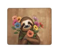 Mouse Pad Sloth Small Mouse Mat 40 x 30cm with Non-Slip Rubber Base, Waterproof Mousepad, Gaming Mousemat for Women Kids Men Laptops Keyboard Tray Home Traveling Office Accessories D-836