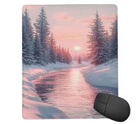 Mouse Pad Snow Scenery, Small Mouse Mat 34 x 28 cm with Non-Slip Rubber Base, Waterproof Mousepad, Gaming Mousemat for Women Kids Men Laptops Keyboard Tray Home Traveling Office Accessories d-908