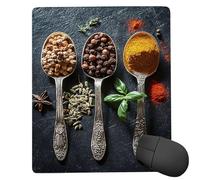 Mouse Pad Spice, Small Mouse Mat 30 x 25 cm with Non-Slip Rubber Base, Waterproof Mousepad, Gaming Mousemat for Women Kids Men Laptops Keyboard Tray Home Traveling Office Accessories d-850