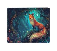 Mouse Pad Spirit Fox Small Mouse Mat 40 x 30cm with Non-Slip Rubber Base, Waterproof Mousepad, Gaming Mousemat for Women Kids Men Laptops Keyboard Tray Home Traveling Office Accessories D-514