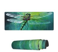 Mouse Pad Splash Green Dragonfly Large Mouse Pads Comfortable Writing Mat, For Desk, Computer, Travel, 80x30cm