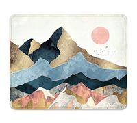 Mouse Pad, Square Anti-Slip Rubber Gaming Mousepad, Premium-Textured & Waterproof Mouse Mat with Stitched Edge, Cute Office Mouse Pads for Women Men Computer Laptop, 9.4"x7.9", Art Sunrise