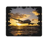 Mouse Pad Square Cute Mouse Pads for Wireless Airplane Puzzle Mouse Mat with Non-Slip Rubber Base Washable Computer Mousepads Small Mouse pad for Home Office Gaming Working Desk Decor 7.9 x 9.5 in