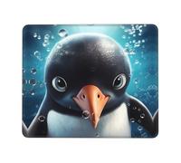 Mouse Pad Square Cute Mouse Pads for Wireless Big Eyed Penguin Mouse Mat with Non-Slip Rubber Base Washable Computer Mousepads Small Mouse pad for Home Office Gaming Working Desk Decor 8.3 x 10.3 in