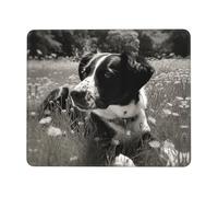Mouse Pad Square Cute Mouse Pads for Wireless Black and White Dog Mouse Mat with Non-Slip Rubber Base Washable Computer Mousepads Small Mouse pad for Home Office Gaming Working Desk Decor 7 x 8.6 in