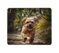 Mouse Pad Square Cute Mouse Pads for Wireless Dog is Running Mouse Mat with Non-Slip Rubber Base Washable Computer Mousepads Small Mouse pad for Home Office Gaming Working Desk Decor 7.9 x 9.5 in
