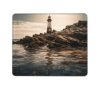 Mouse Pad Square Cute Mouse Pads for Wireless Lighthouse Mouse Mat with Non-Slip Rubber Base Washable Computer Mousepads Small Mouse pad for Home Office Gaming Working Desk Decor 7.9 x 9.5 in