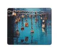 Mouse Pad Square Cute Mouse Pads for Wireless Padlock Mouse Mat with Non-Slip Rubber Base Washable Computer Mousepads Small Mouse pad for Home Office Gaming Working Desk Decor 7.9 x 9.5 in