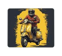 Mouse Pad Square Cute Mouse Pads for Wireless Scooter Man Mouse Mat with Non-Slip Rubber Base Washable Computer Mousepads Small Mouse pad for Home Office Gaming Working Desk Decor 7 x 8.6 in