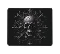 Mouse Pad Square Cute Mouse Pads for Wireless Skull and Rack Mouse Mat with Non-Slip Rubber Base Washable Computer Mousepads Small Mouse pad for Home Office Gaming Working Desk Decor 10 x 12 inch