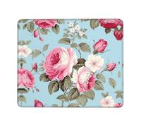 Mouse Pad Square Cute Mouse Pads for Wireless Vintage Rose Mouse Mat with Non-Slip Rubber Base Washable Computer Mousepads Small Mouse pad for Home Office Gaming Working Desk Decor 10 x 12 inch