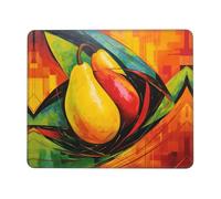 Mouse Pad Square Cute Mouse Pads for Wireless Yellow Mango Mouse Mat with Non-Slip Rubber Base Washable Computer Mousepads Small Mouse pad for Home Office Gaming Working Desk Decor 7 x 8.6 in