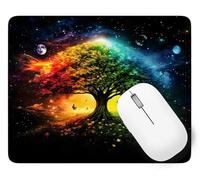 Mouse Pad Starry Sky, Small Mouse Mat 420 x 350 mm, Desk Mat with Waterproof Design, Premium-Textured Square Mousepad Tree, Smooth Surface,Gaming Office Mousemat Keyboard Decor Gifts Christmas p1j-955