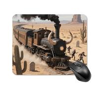 Mouse Pad Steam Train In The Desert Computer Mouse Pad Soft Durable Writing Mat, For Travel, Computer, Work, 25x30cm