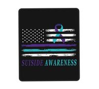 Mouse Pad Suicide Prevention Awareness American Usa Flag Mousepad Comfort Mouse Mats Durable Desk Mat For Office Work Computers 25X30CM