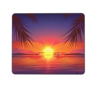 Mouse Pad Sunset Small Mouse Mat 27 x 22cm with Non-Slip Rubber Base, Waterproof Mousepad, Gaming Mousemat for Women Kids Men Laptops Keyboard Tray Home Traveling Office Accessories D-725