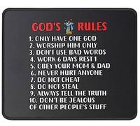 Mouse Pad Ten Commandments God Religious Scripture Verse Christianty Mouse Mats Comfort Mousepad Soft Desk Mat For Home Office Work 25X30CM