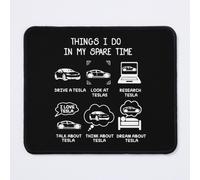 Mouse Pad Tesla - Things I Do in My Spare Time 11.8 x 9.8 inch Computer Mat Gaming Office Mousepad