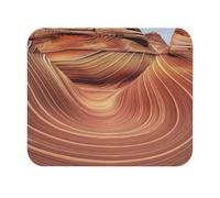 Mouse Pad The Colorful Banding Of Utah’S Wave Sandstone Formation Computer Mouse Pad With Non-Slip Rubber Base Stitched Edges Table Mat, For Work, Laptop, Home, 25x30cm