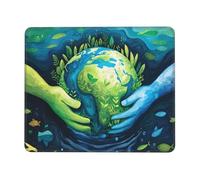 Mouse Pad The Earth Small Mouse Mat 27 x 22cm with Non-Slip Rubber Base, Waterproof Mousepad, Gaming Mousemat for Women Kids Men Laptops Keyboard Tray Home Traveling Office Accessories D-173