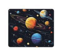 Mouse Pad The Solar Family Mouse Mat Computer Gaming Mouses Pad with Anti-Slip Rubber Base Washable Mouses Mat for Laptop Computer Mats for Office Gaming 9.4"x7.9"
