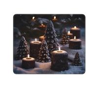 Mouse Pad, There Is Snow On The Candle Comfortable Mousepads Non-Slip Office Mousepad For Typing Work Studying 25X30Cm