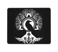 Mouse Pad Thors Hammer Mjolnir with Odin Crow Gaming Mousepad for Laptop