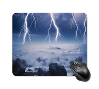 Mouse Pad Thunder Storms Over Sea Printed Non-Slip Mousepad Durable Mouse Mat For Work Computer Typing 25X30cm