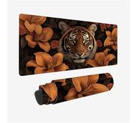 Mouse Pad Tiger Design, Flower Mouse Mat Large 1200x600x3mm, Waterproof XXL Mousepad with Seamed Edges and Non-Slip Rubber Base, Office Desk Accessories for Desk Decor, Gamer Gifts for Men,Model759