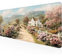 Mouse Pad Trails Gaming Mouse Pad Flower Field Large Desk Mat 1400x600x3mm,Work From Home Essentials Non-Slip Rubber Base Special Textured Water-Resistant Surface Wear-Resistant For Laptop Y1-526