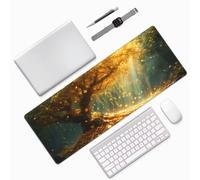 Mouse Pad Tree Of Life Mouse Mat Forest Extra Large Desk Mat 23.6x11.8inch,Large XL Mousepad Non-Slip Rubber Base,Office Desk Mousemat Stitched Edges Accessories for Office Decor,Gifts 0E-830