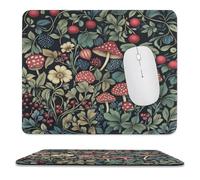 Mouse Pad, Tropical Leaves Wild Berries Ergonomic Mousepads Non-Slip Mouse Mat For Typing Game Office 25X30Cm