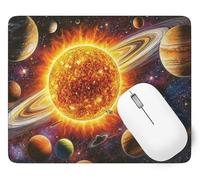 Mouse Pad Universe, Small Mouse Mat 320 x 260 mm, Desk Mat with Waterproof Design, Premium-Textured Square Mousepad Starry Sky, Smooth Surface, Gaming Office Mousemat Keyboard Decor Gifts p1j-652