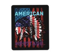 Mouse Pad Usa Flag Native American Heritage Headdress Native Mouse Mats Soft Mousepad Durable Desk Mat For Work Home Office 25X30CM