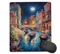 Mouse Pad Venice Water City Small Mouse Mat 50x25 cm with Stitched Edge, Waterproof Mousepad Smooth Surface Mousepad with Non-Slip Rubber Base, for PC Laptop Office Small Desk Mat, Gifts uk-1008