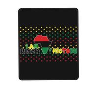 Mouse Pad Vintage Stars Africa African Flag Map Black History Mouse Mats Durable Mousepad Non-Slip Desk Mat For Office Work Home 25X30CM