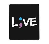 Mouse Pad Vintage Suicide Prevention Awareness Live Love Semicolon Mousepad Comfort Mouse Mats Soft Desk Mat For Computers Work Home 25X30CM