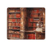 Mouse Pad Washable Computer Mouse Mat with Non-Slip Rubber Base Old Bookcase Mouse Pad Gaming Mouse Mat Non-Slip Rubber Funny Mousepad for Computer Laptop Gamer 7.9x9.4 inch